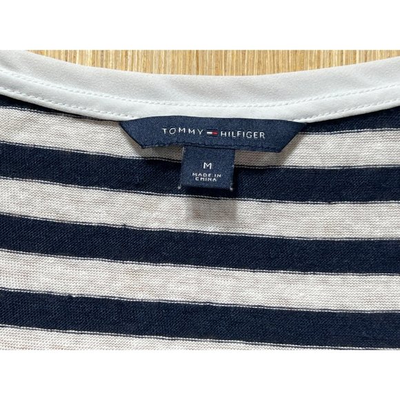 Tommy Hilfiger - Women's Blouse Stripe - Blue/White - Medium - Picture 8 of 12